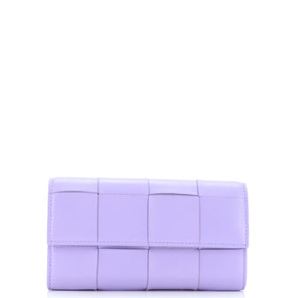 Bottega Veneta Flap Cassette Wallet Maxi Intrecciato Leather Long