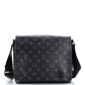 Louis Vuitton District Messenger Bag Monogram Eclipse Canvas PM