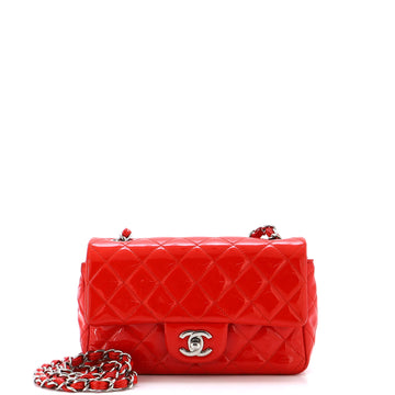 Chanel Classic Single Flap Bag Quilted Patent Mini
