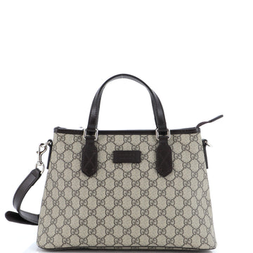 Gucci Convertible Zip Tote GG Coated Canvas Small
