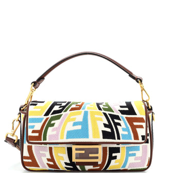Fendi Baguette NM Bag Fish-Eye FF Embroidered Canvas Medium