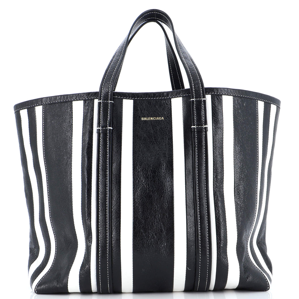 M calfskin striped bag | Moschino Official Store