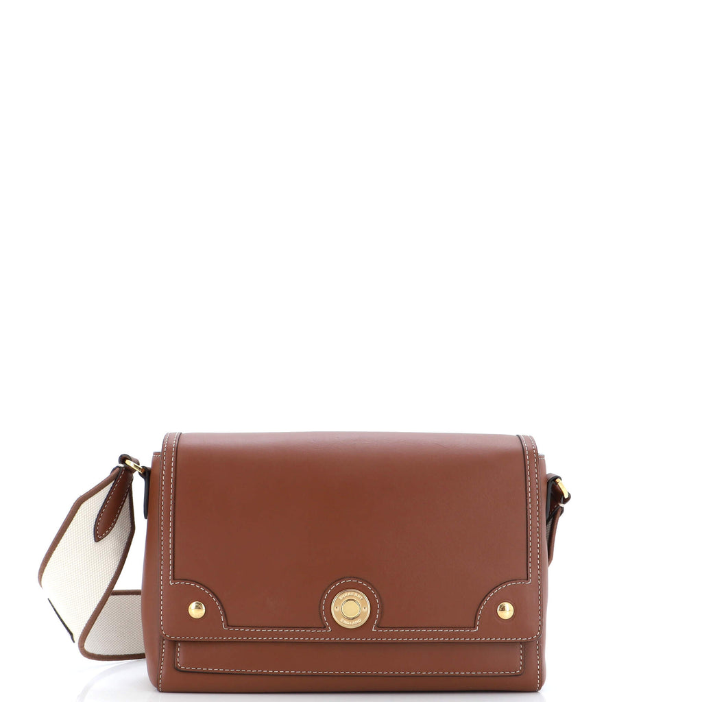Burberry topstitched leather note crossbody bag Clearance