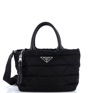 Prada Padded Tote Bag Quilted Re-Nylon with Leather Small