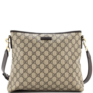 Gucci Zip Top Messenger Bag GG Coated Canvas Medium