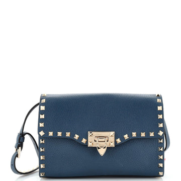 Valentino Garavani Rockstud Flip Lock Flap Bag Leather Medium