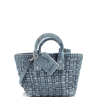 Balenciaga Bistro Panier Bag Woven Denim XS