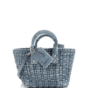 Balenciaga Bistro Panier Bag Woven Denim XS
