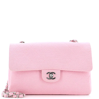 Chanel Vintage Classic Single Flap Bag Quilted Jersey Medium
