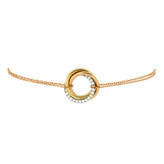 Cartier Trinity Chain Bracelet 18K Tricolor Gold and Diamonds