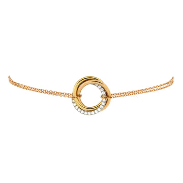 Cartier Trinity Chain Bracelet 18K Tricolor Gold and Diamonds