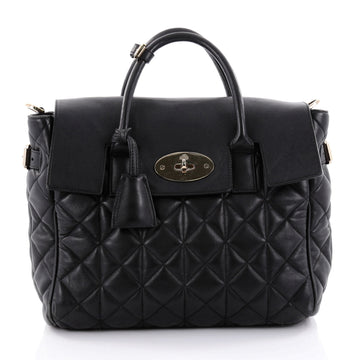 Mulberry Cara Delevingne Convertible Backpack Quilted Leather Medium Black  2489102