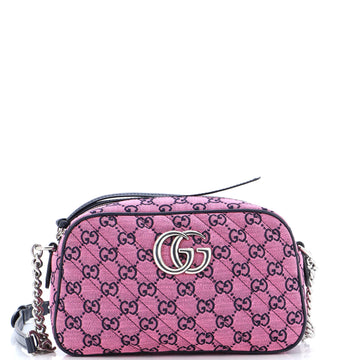 Gucci GG Marmont Shoulder Bag Multicolor Diagonal Quilted GG Canvas Small