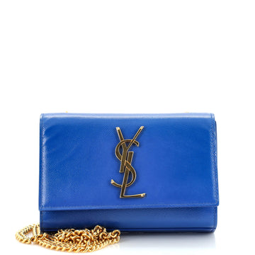Saint Laurent Classic Monogram Crossbody Bag Grainy Patent Small