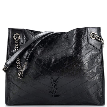Saint Laurent Niki Shopping Tote Matelasse Chevron Leather Medium