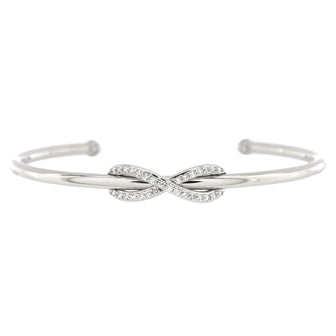 Tiffany & Co. Infinity Cuff Bracelet 18K White Gold with Diamonds