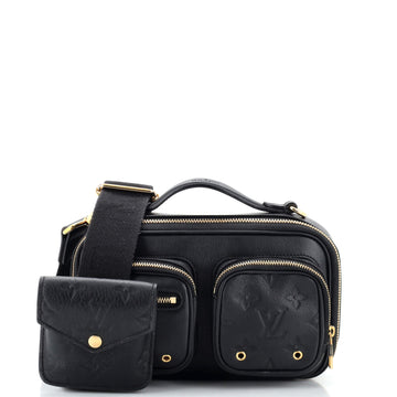 Louis Vuitton Utility Crossbody Bag Calfskin with Embossed Monogram Detail