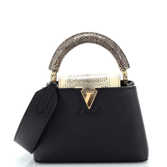 Louis Vuitton Capucines Bag Leather with Snakeskin Mini