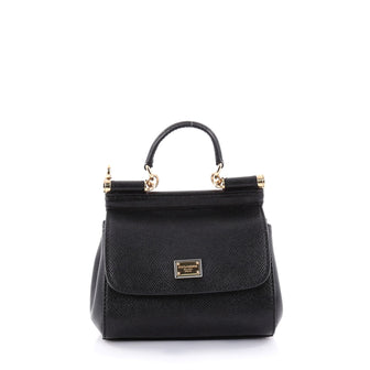 Dolce & Gabbana Miss Sicily Handbag Leather Mini Black 2490903