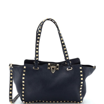 Valentino Garavani Rockstud Tote Pebbled Leather Small