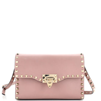 Valentino Garavani Rockstud Flip Lock Flap Bag Leather Small