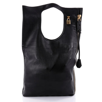 Tom Ford Alix Fold Over Bag Leather Large Black 2491701