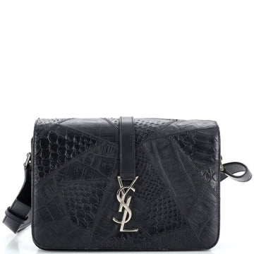 Saint Laurent Classic Monogram Universite Bag Patchwork Exotic Embossed Leather Medium