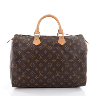 Louis Vuitton Speedy Handbag Monogram Canvas 35 Brown 2491901