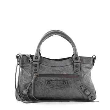 Balenciaga First Classic Studs Handbag Leather Green 2491902