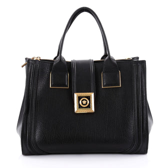 Versace New Icon Convertible Tote Leather Black 2492101