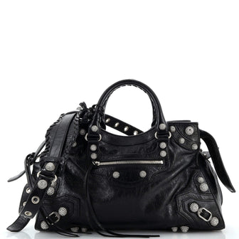 Balenciaga Neo Cagole City Bag Leather with Crystals Medium