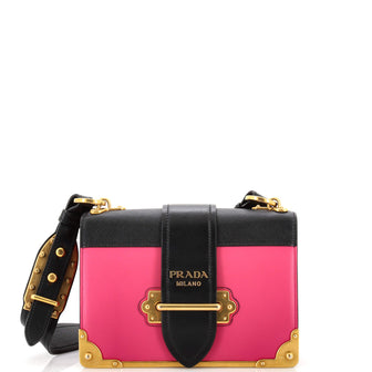 Prada Cahier Crossbody Bag City Calf and Saffiano Small