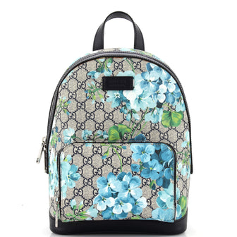 Gucci Zip Pocket Backpack Blooms Print GG Coated Canvas Small