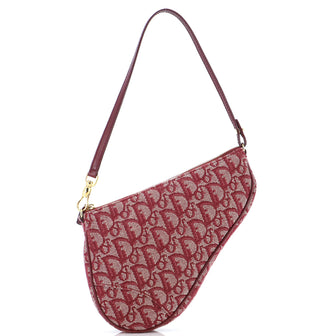 Christian Dior Vintage Saddle Bag Diorissimo Canvas Mini