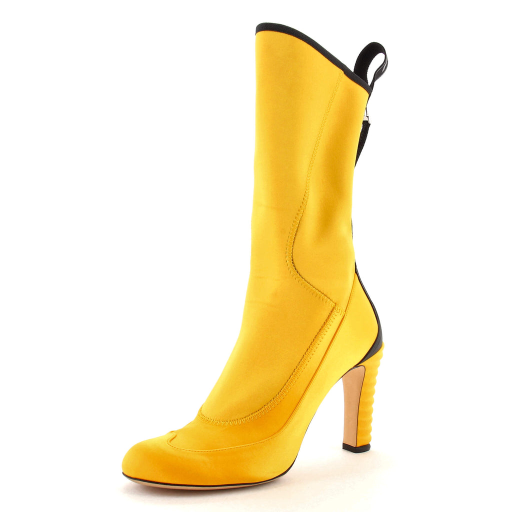Allegra K Women's Round Toe Circle Chunky Heels Ankle Boots Yellow 7.5 :  Target