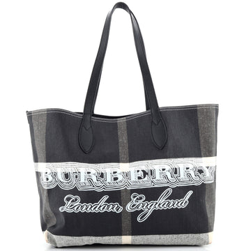 Burberry Doodle Reversible Tote Printed Canvas Medium