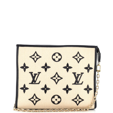 Louis Vuitton Toiletry Pouch on Chain Monogram Raffia