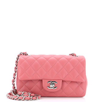 Chanel Classic Single Flap Bag Quilted Lambskin Mini