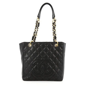 Chanel Petite Shopping Tote Quilted Caviar Black 2494603