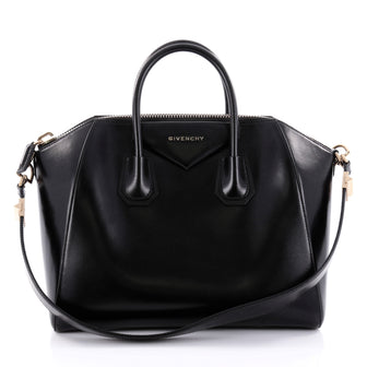 Givenchy Antigona Bag Glazed Leather Medium Black 2495503