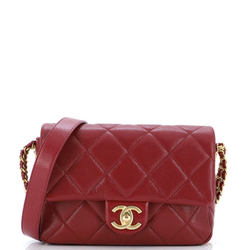 Chanel Twist Your Buttons Flap Bag Quilted Caviar Small