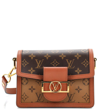Louis Vuitton Dauphine Shoulder Bag Reverse Monogram Canvas Mini