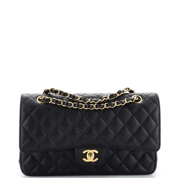 Chanel Classic Double Flap Bag Quilted Caviar Medium