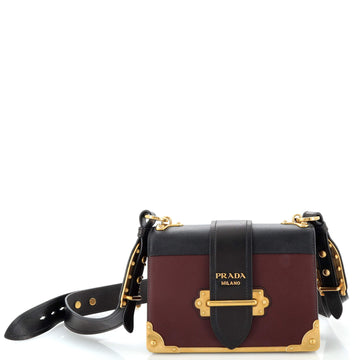 Prada Cahier Crossbody Bag City Calf and Saffiano Small