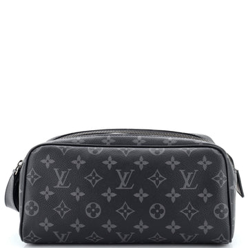 Louis Vuitton Dopp Kit Toiletry Pouch Monogram Eclipse Canvas