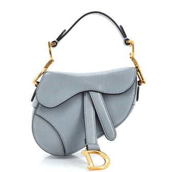 Christian Dior Saddle Handbag Leather Micro