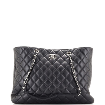 Chanel Classic CC Shopping Tote Quilted Calfskin Large