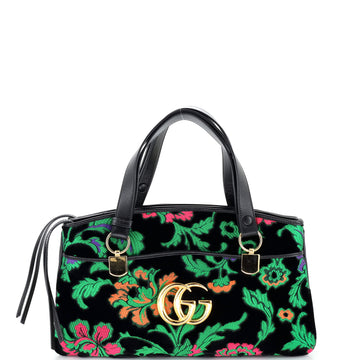 Gucci Arli Top Handle Bag Embroidered Jacquard Large