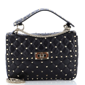 Valentino Garavani Rockstud Spike Flap Bag Quilted Leather Medium