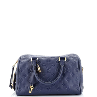 Louis Vuitton Speedy Bandouliere Bag Monogram Empreinte Leather 25